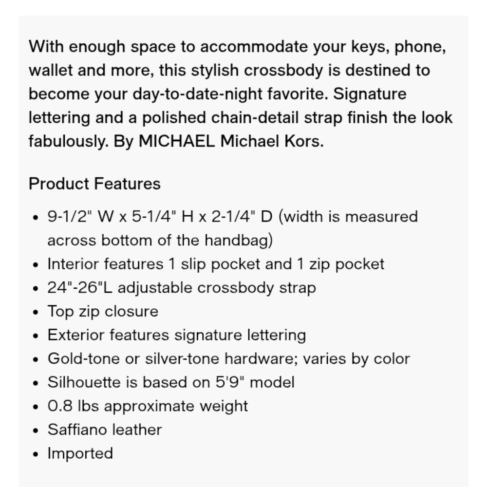 Michael Kors Cindy Crossbody - Picture 9 of 9